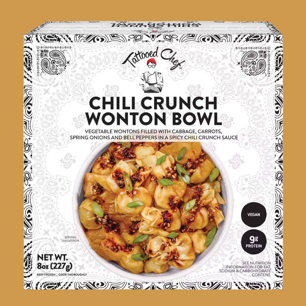 Tattooed Chef Frozen Chili Crunch Wonton Bowl